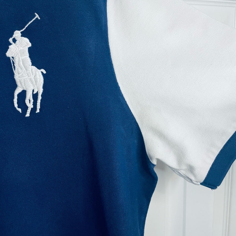 Polo by Ralph Lauren Blue Polo Shirt with Embroidered Logo - Picture 6 of 15